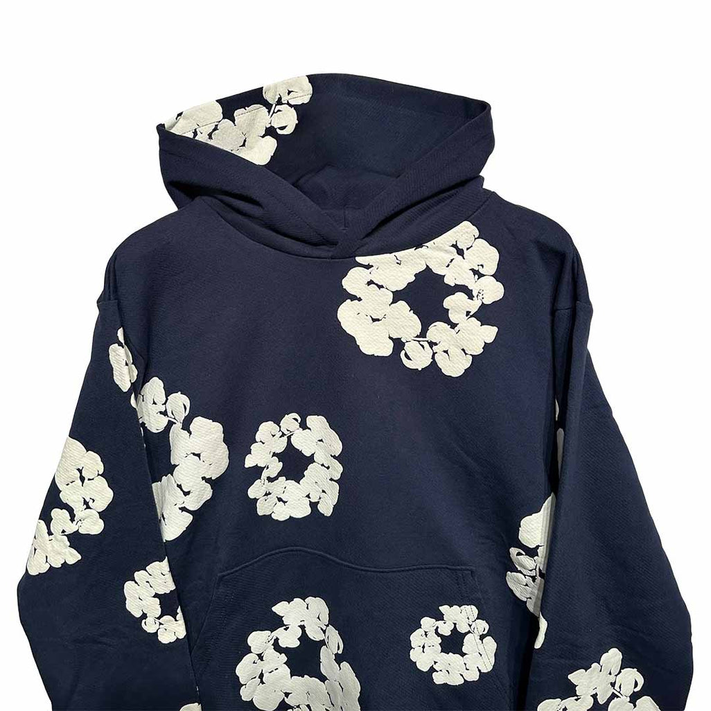 Denim Tears Cotton Wreath Hoodie Navy