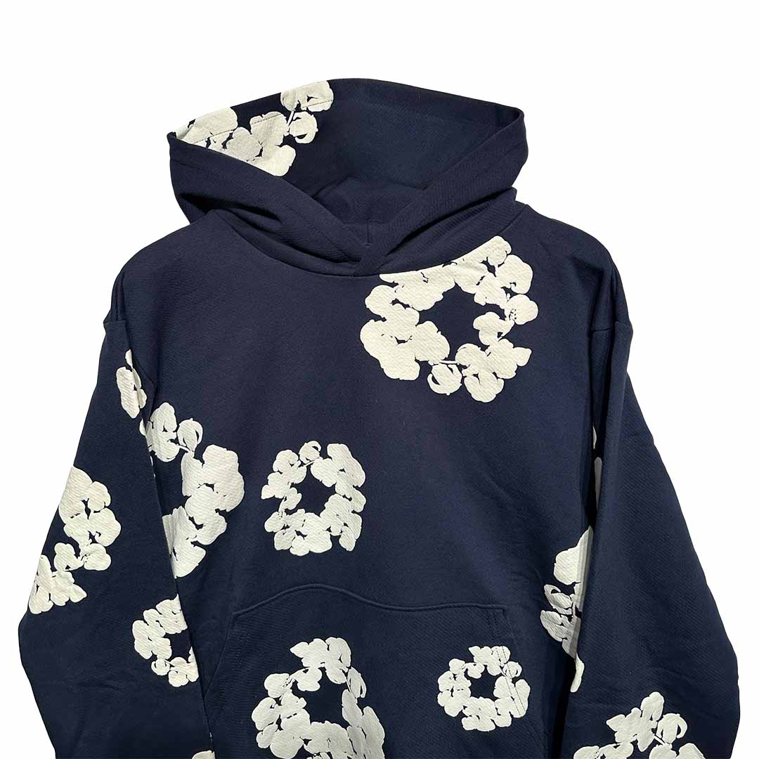 Denim Tears Cotton Wreath Hoodie Navy