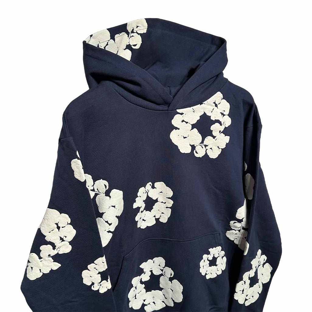 Denim Tears Cotton Wreath Hoodie Navy