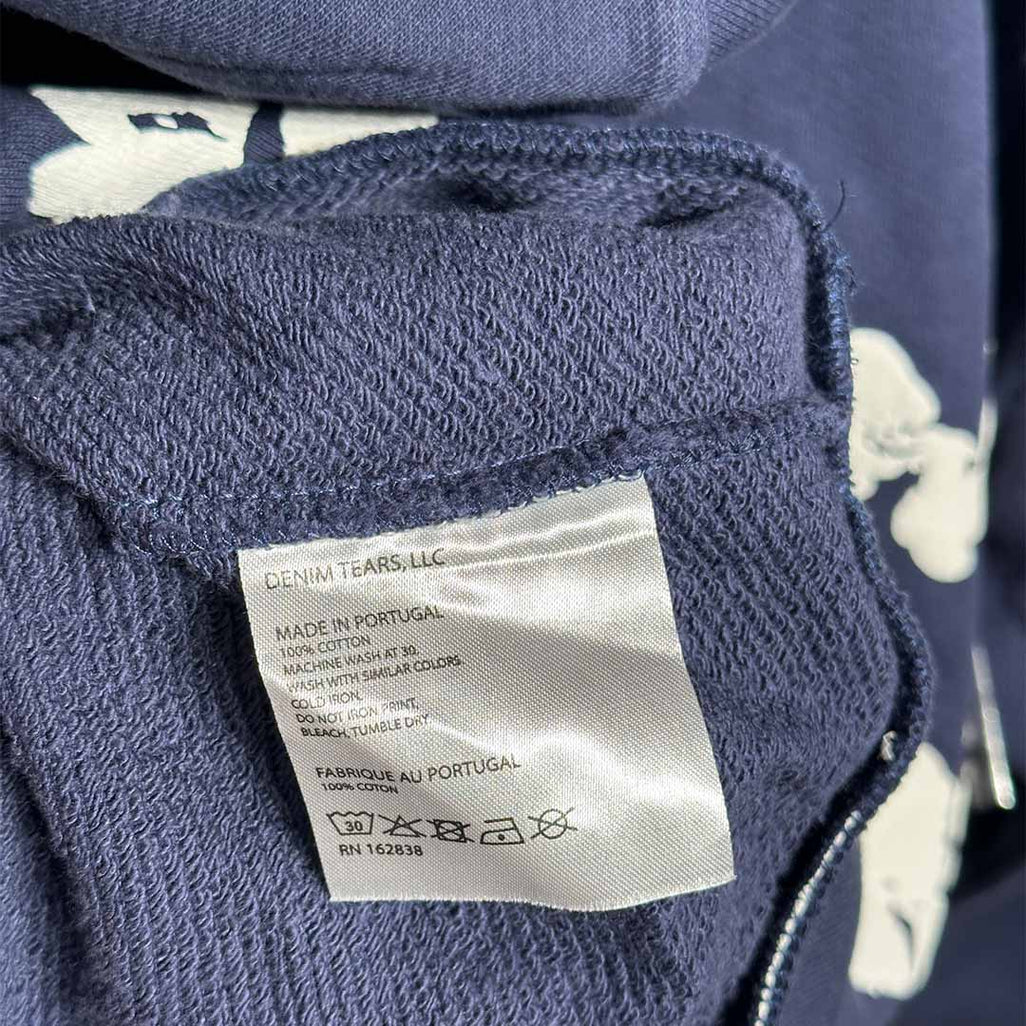 Denim Tears Cotton Wreath Hoodie Navy