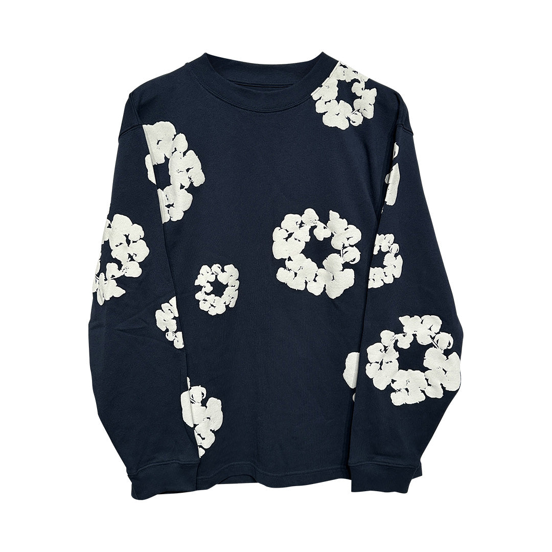 Denim Tears Cotton Wreath Sweatshirt Navy