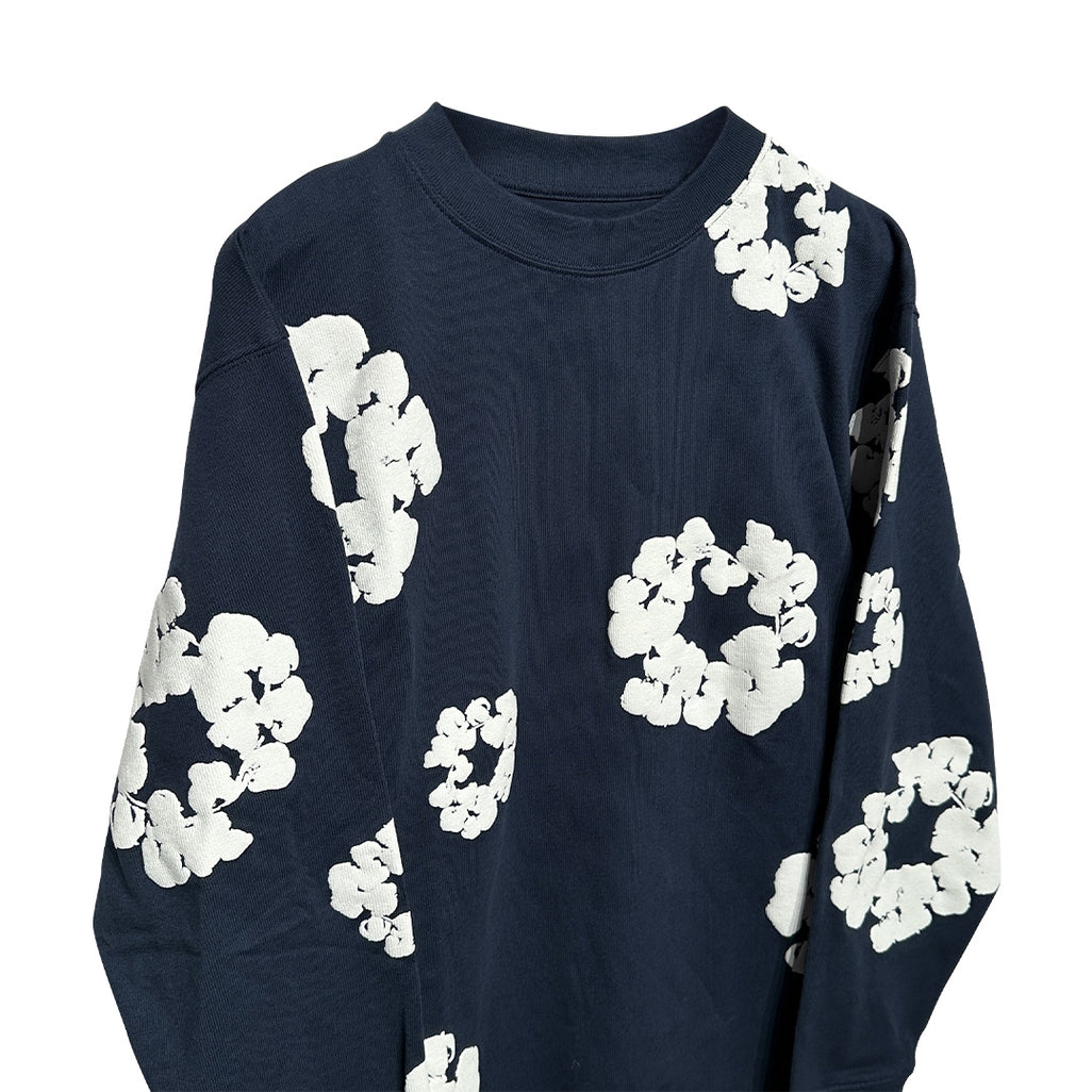 Denim Tears Cotton Wreath Sweatshirt Navy