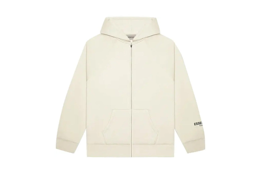 Fear of God Essentials Full Zip Hoodie Cream