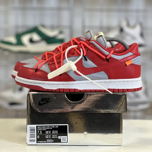 Nike Dunk Low Off-White University Red UK6.5