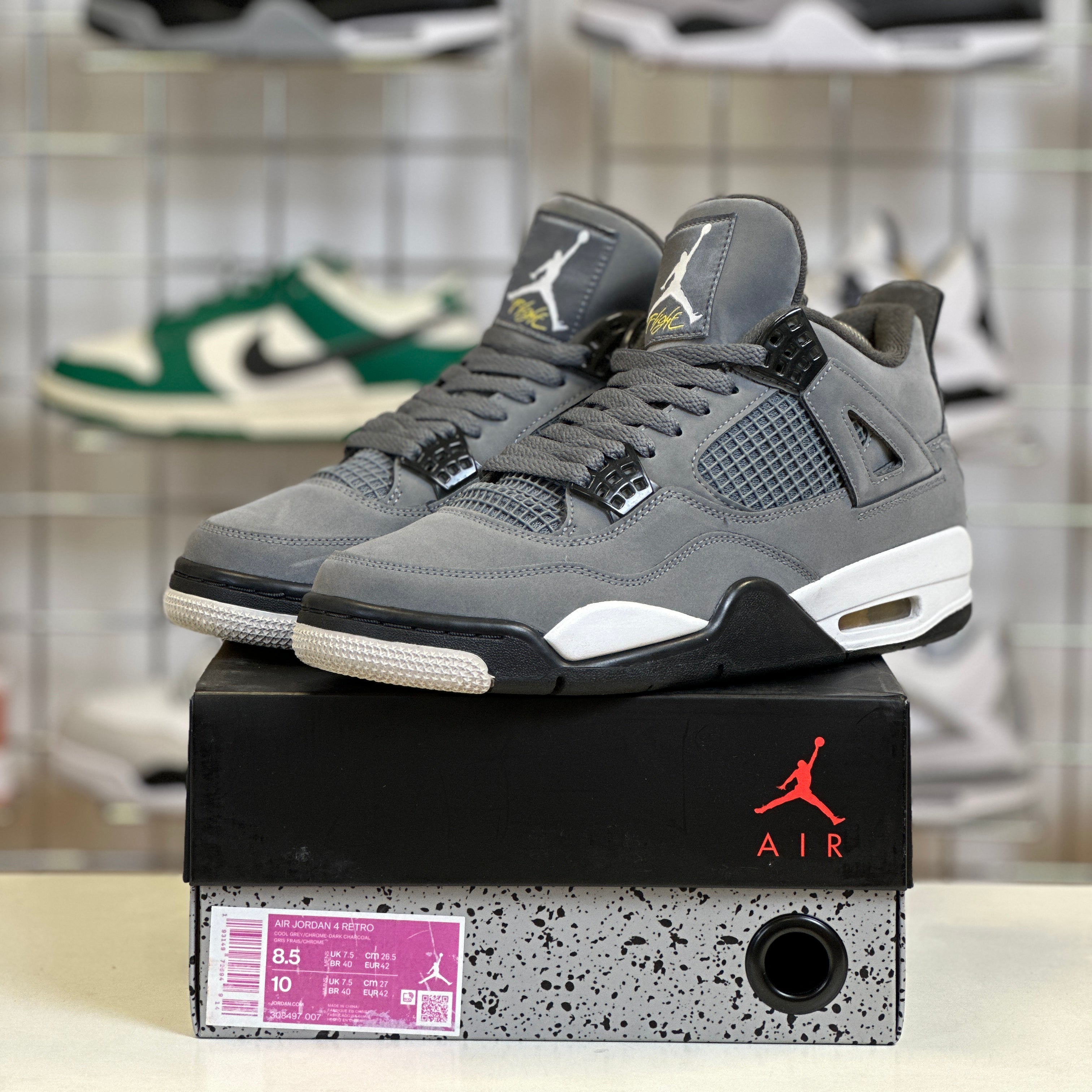 Jordan 4 hot sale cool grey box