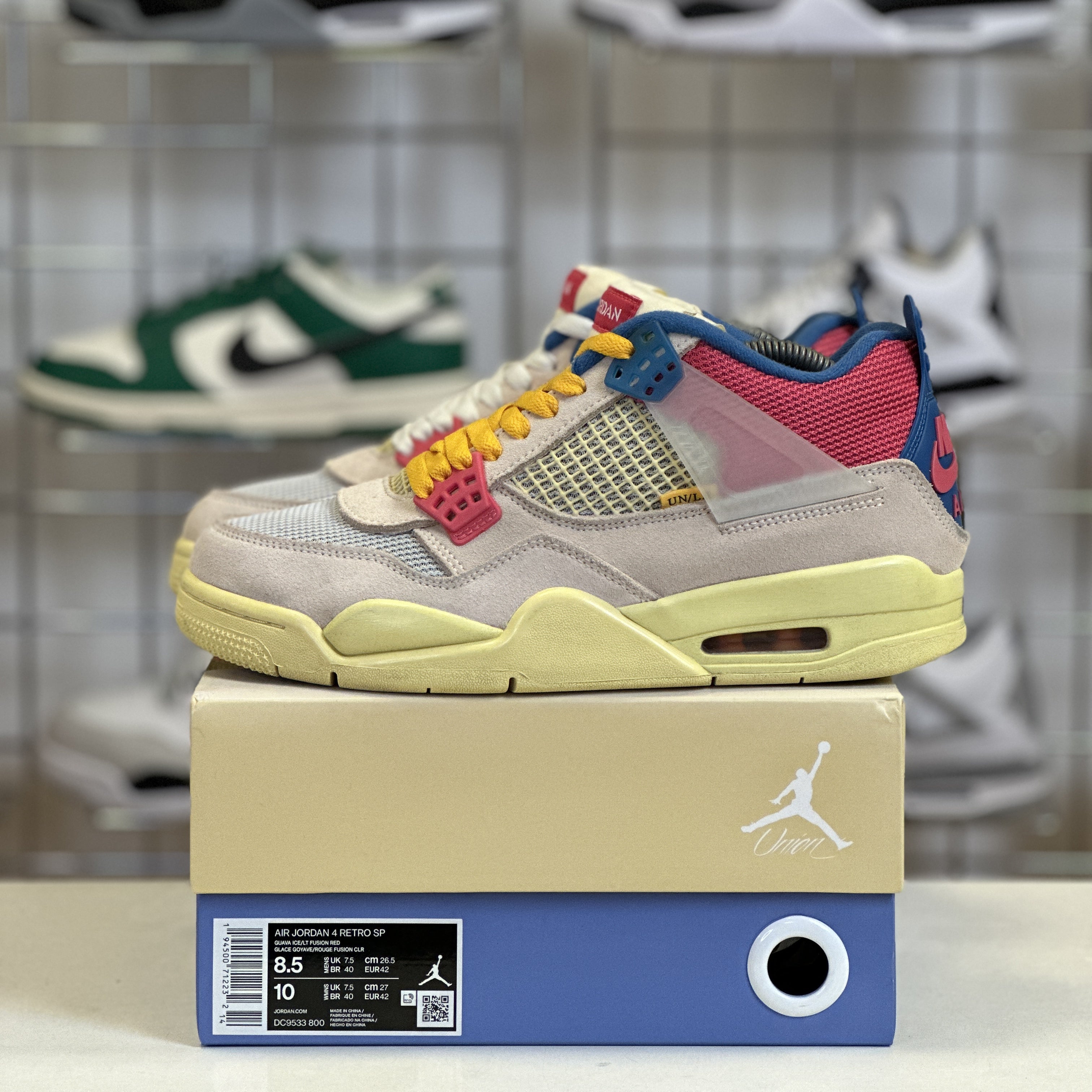 Union LA x Air Jordan 4 Retro Guava Ice UK7.5 OG Kicks