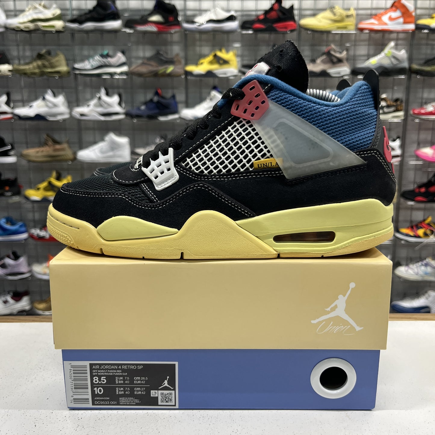 Union LA x Air Jordan 4 Retro 'Off Noir' UK7.5