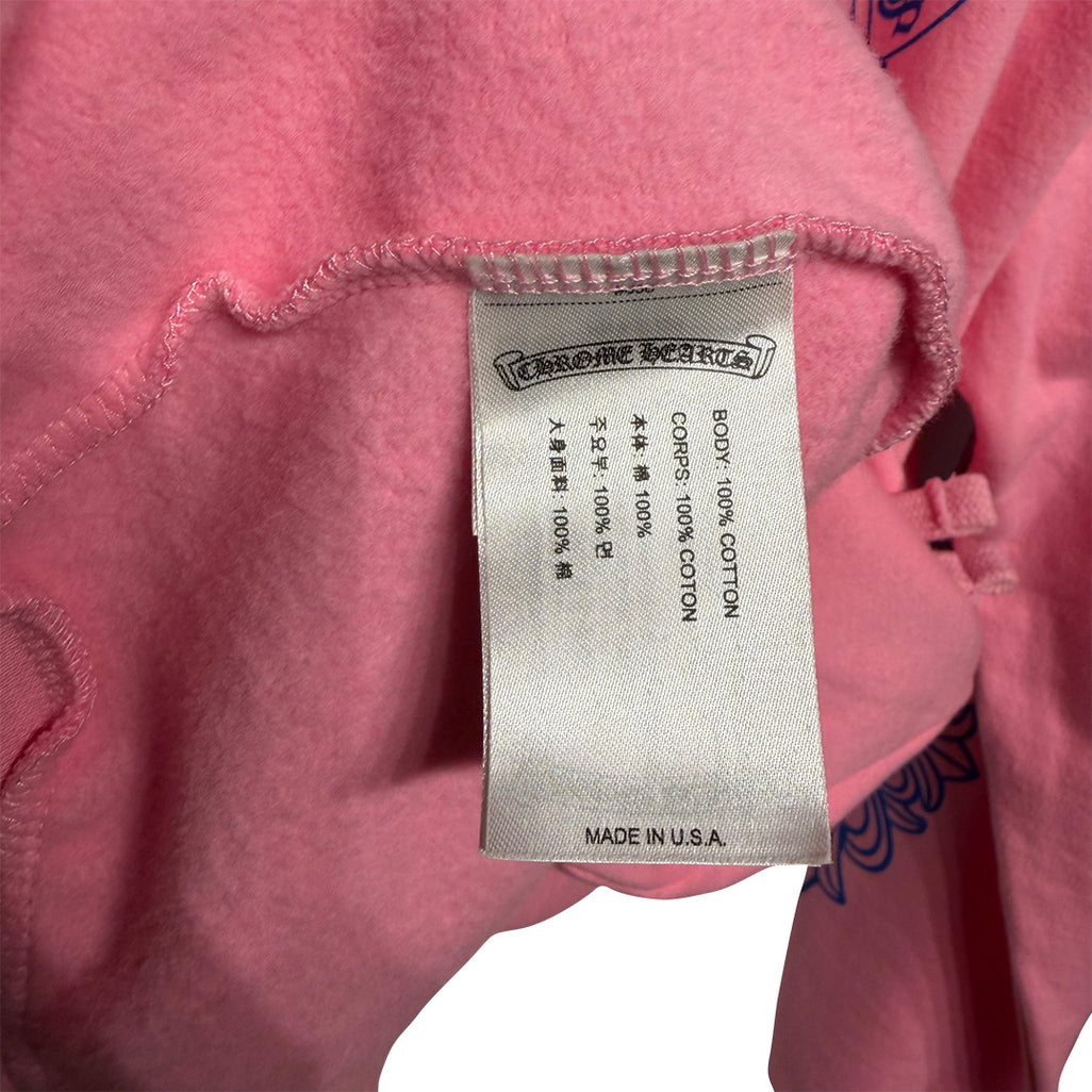 Chrome Hearts Floral Horseshoe Hoodie Blue/Pink