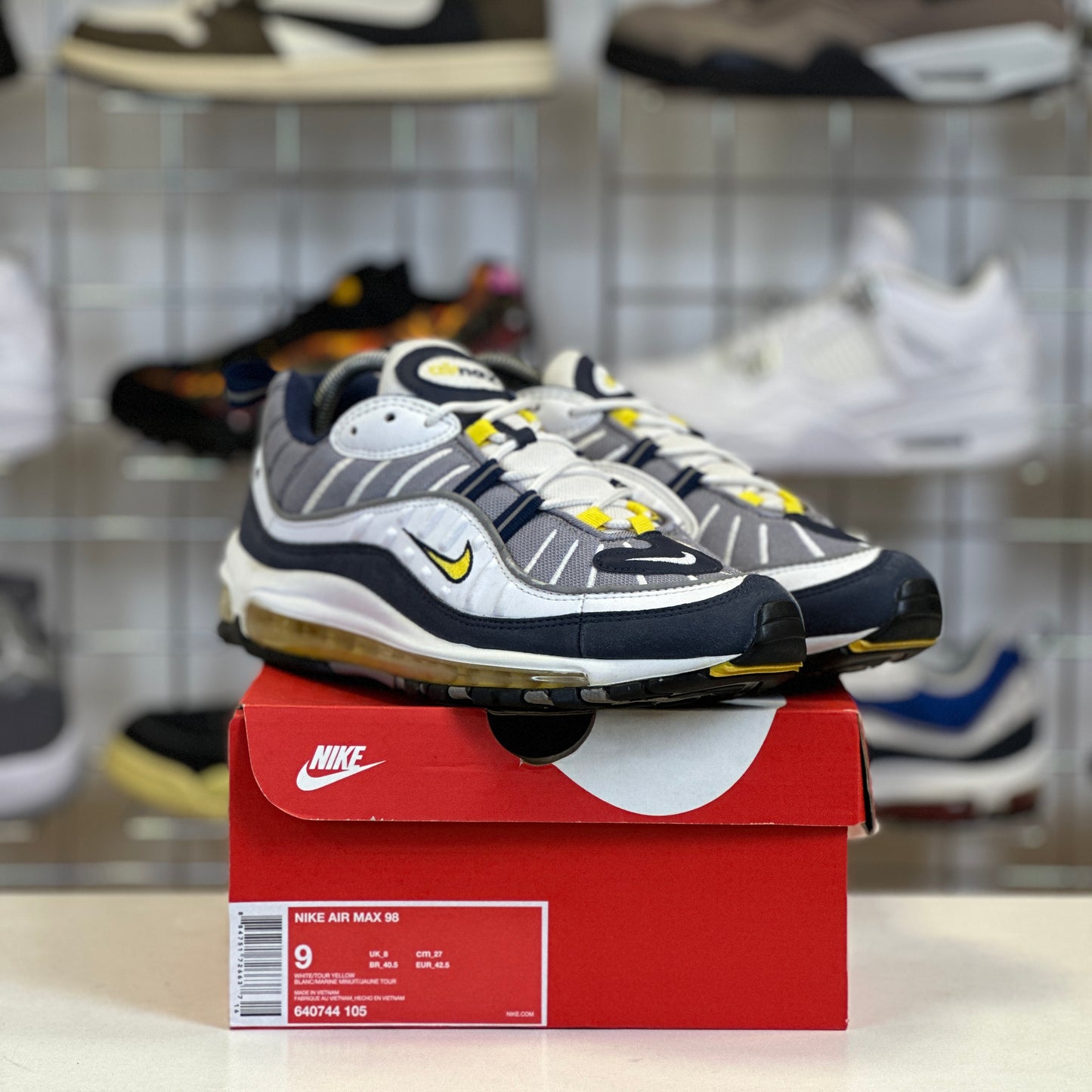 Nike Air Max 98 'Tour Yellow Grey' UK8