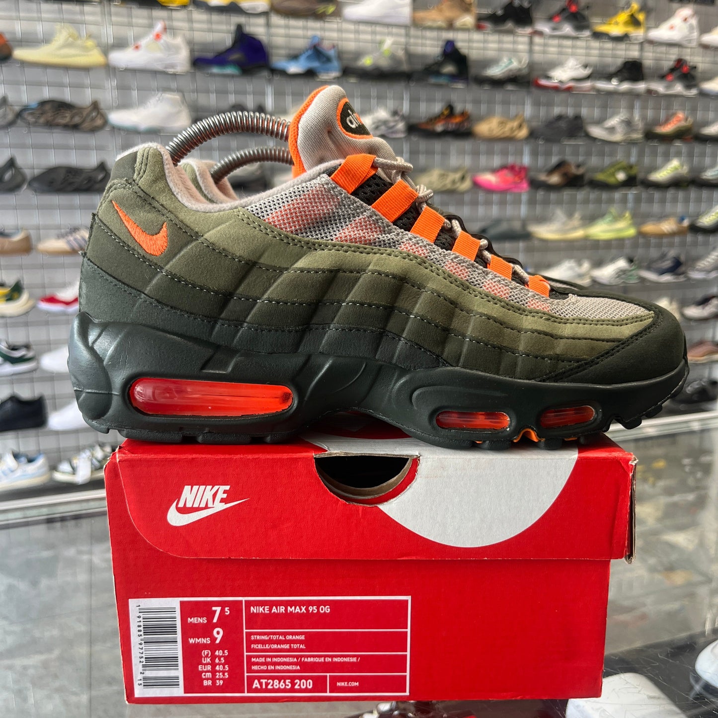 Nike Air Max 95 OG Neutral Olive Total Orange UK6.5