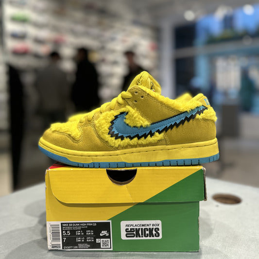 Nike SB Dunk Low Grateful Dead Bears 'Opti Yellow' UK6 (Replacement Box)