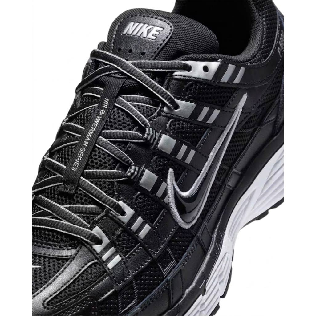 Nike P-6000 Black White Metallic Silver