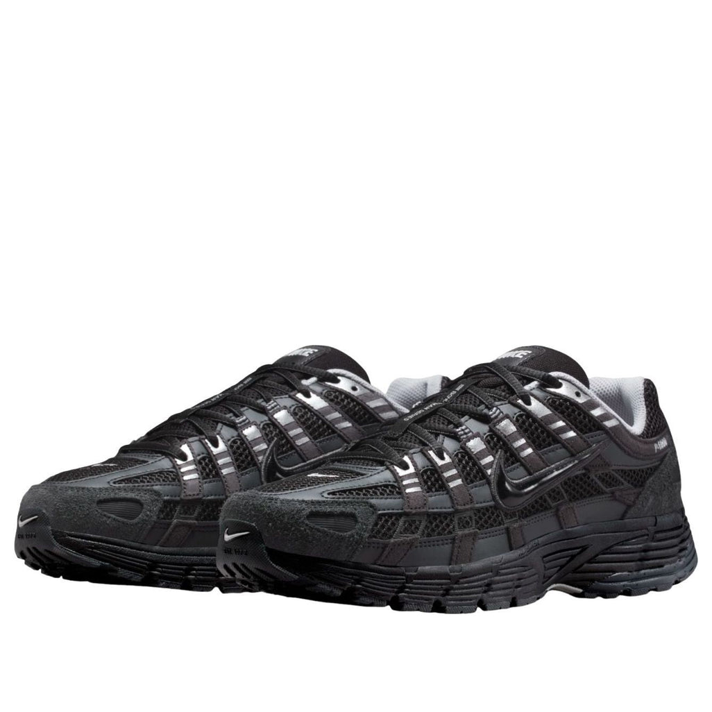 Nike P-6000 Suede Anthracite Black Chrome Metallic Silver
