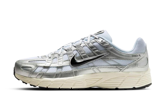 Nike P-6000 White Metallic Silver Flat Silver Black