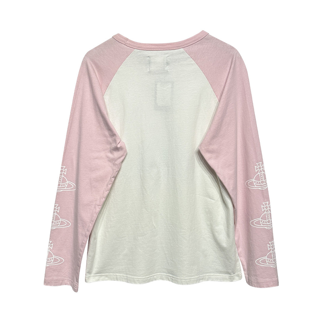 Palace x Vivienne Westwood Raglan Long Sleeve White Pink