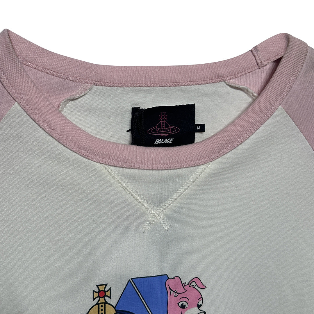 Palace x Vivienne Westwood Raglan Long Sleeve White Pink