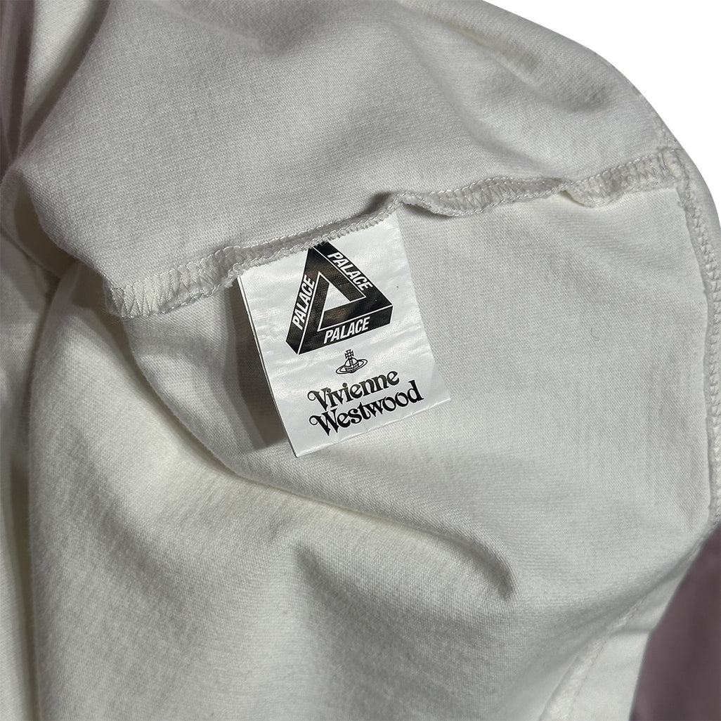 Palace x Vivienne Westwood Raglan Long Sleeve White Pink