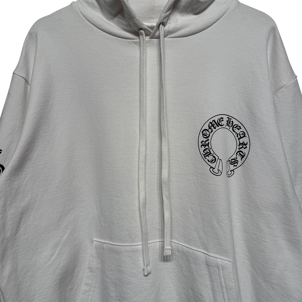 Chrome Hearts Floral Horseshoe Hoodie White Black