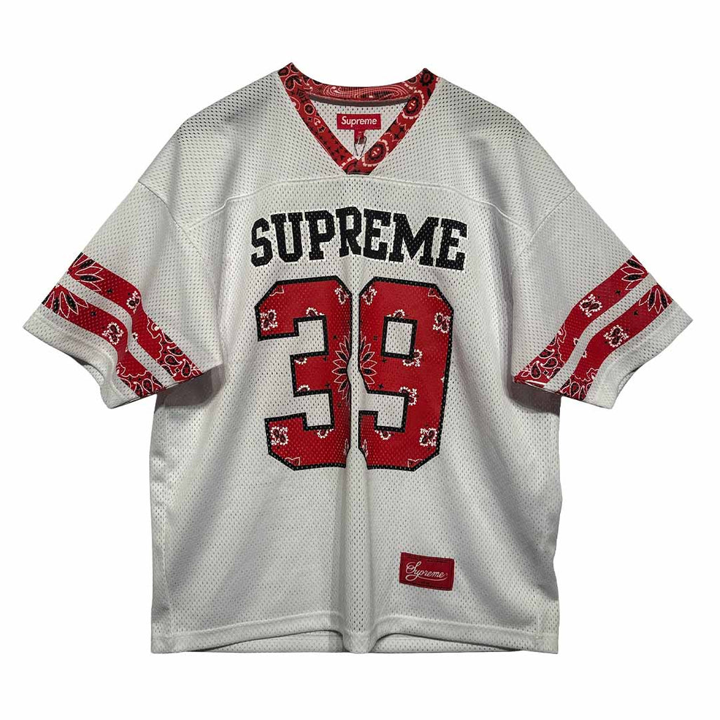 Supreme Bandana Football Jersey White Red
