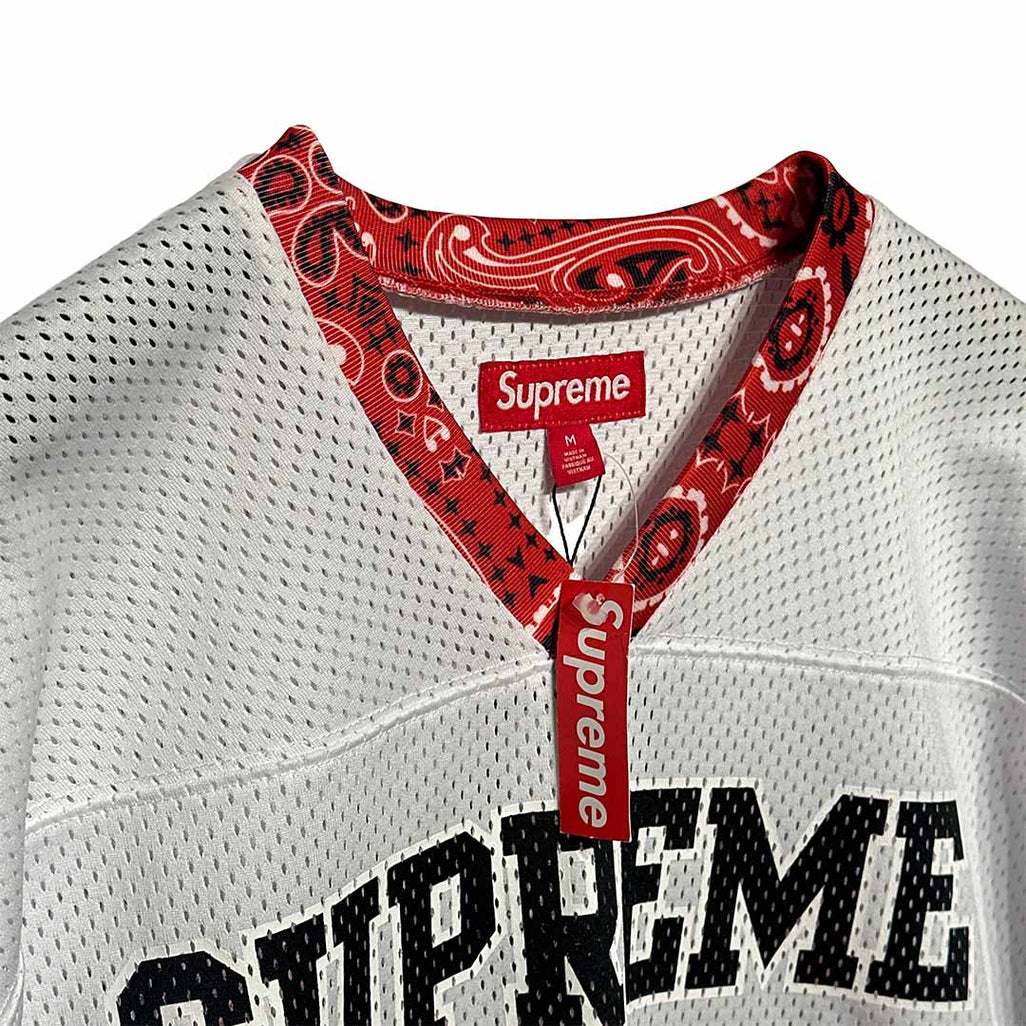 Supreme Bandana Football Jersey White Red