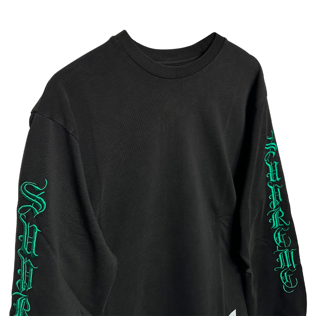 Supreme Old English Long Sleeve Top Black Green