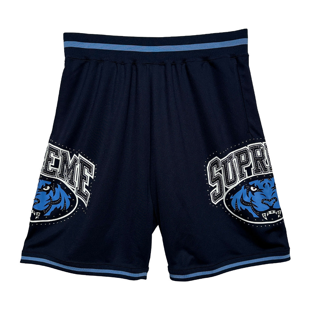 Supreme Studded Basketball Shorts Navy Blue