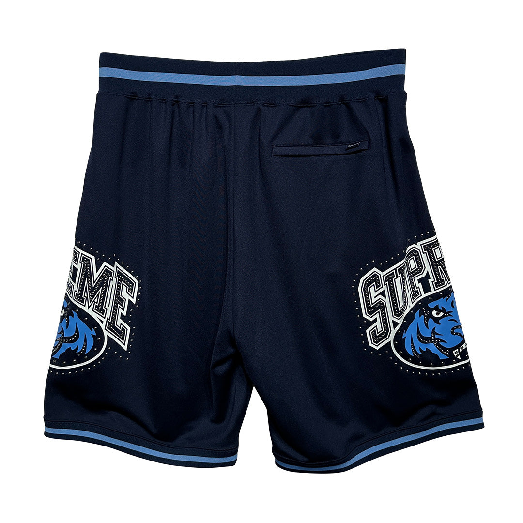 Supreme Studded Basketball Shorts Navy Blue