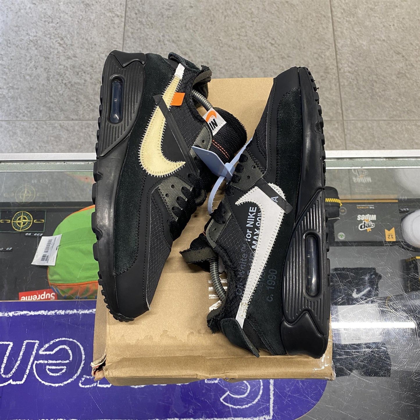 Nike Air Max 90 Off-White 'Black' UK7.5