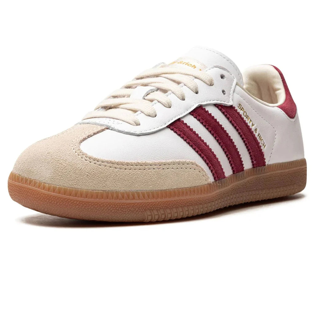 adidas Samba Sporty & Rich 'White Collegiate Burgundy'