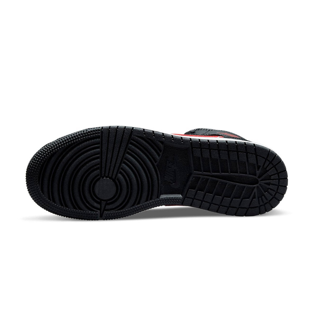 Air Jordan 1 Mid Black Fire Red GS