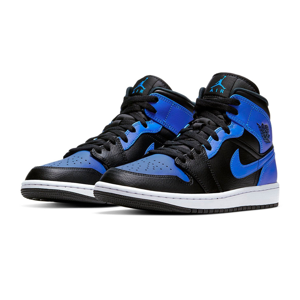 Jordan 1 Mid Hyper Royal Tumbled Leather