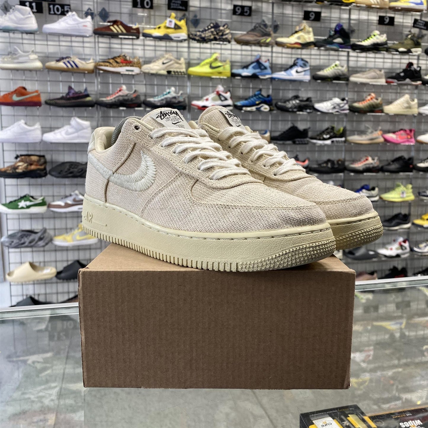 Nike Air Force 1 Low Stussy 'Fossil' UK8 (No Box)