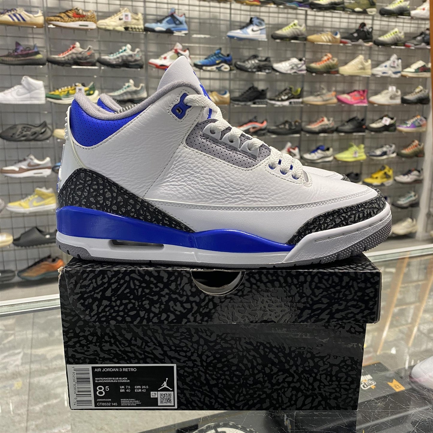 Air Jordan 3 Retro 'Racer Blue' UK7.5