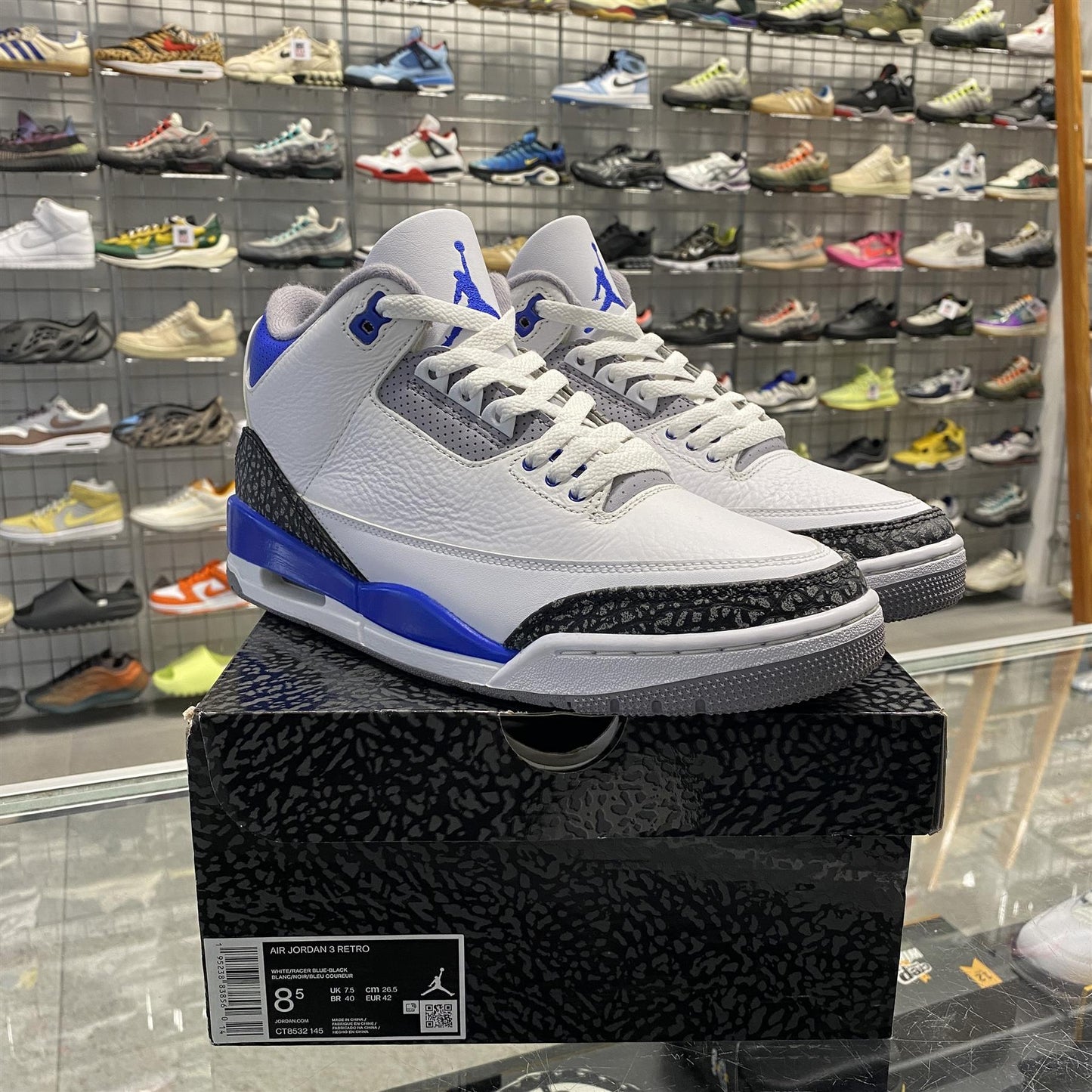 Air Jordan 3 Retro 'Racer Blue' UK7.5