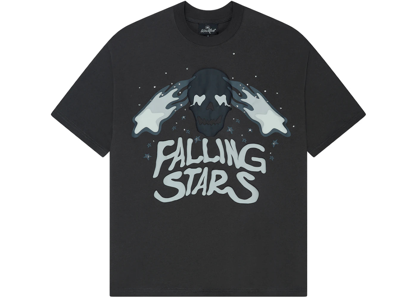 Broken Planet Falling Stars T-Shirt Soot Black - 1