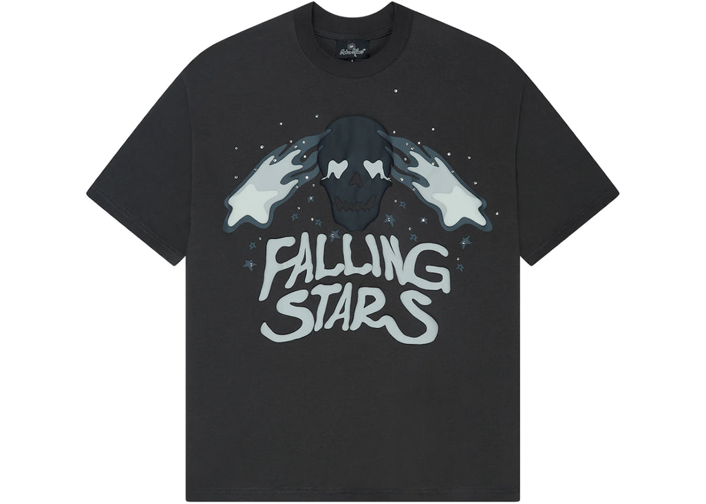 Broken Planet Falling Stars T-Shirt Soot Black - 2