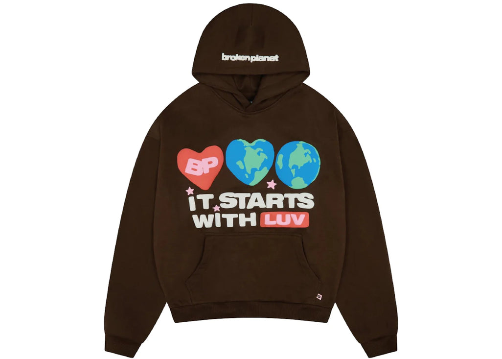 Broken Planet Luv Hoodie Mocha Brown - 2