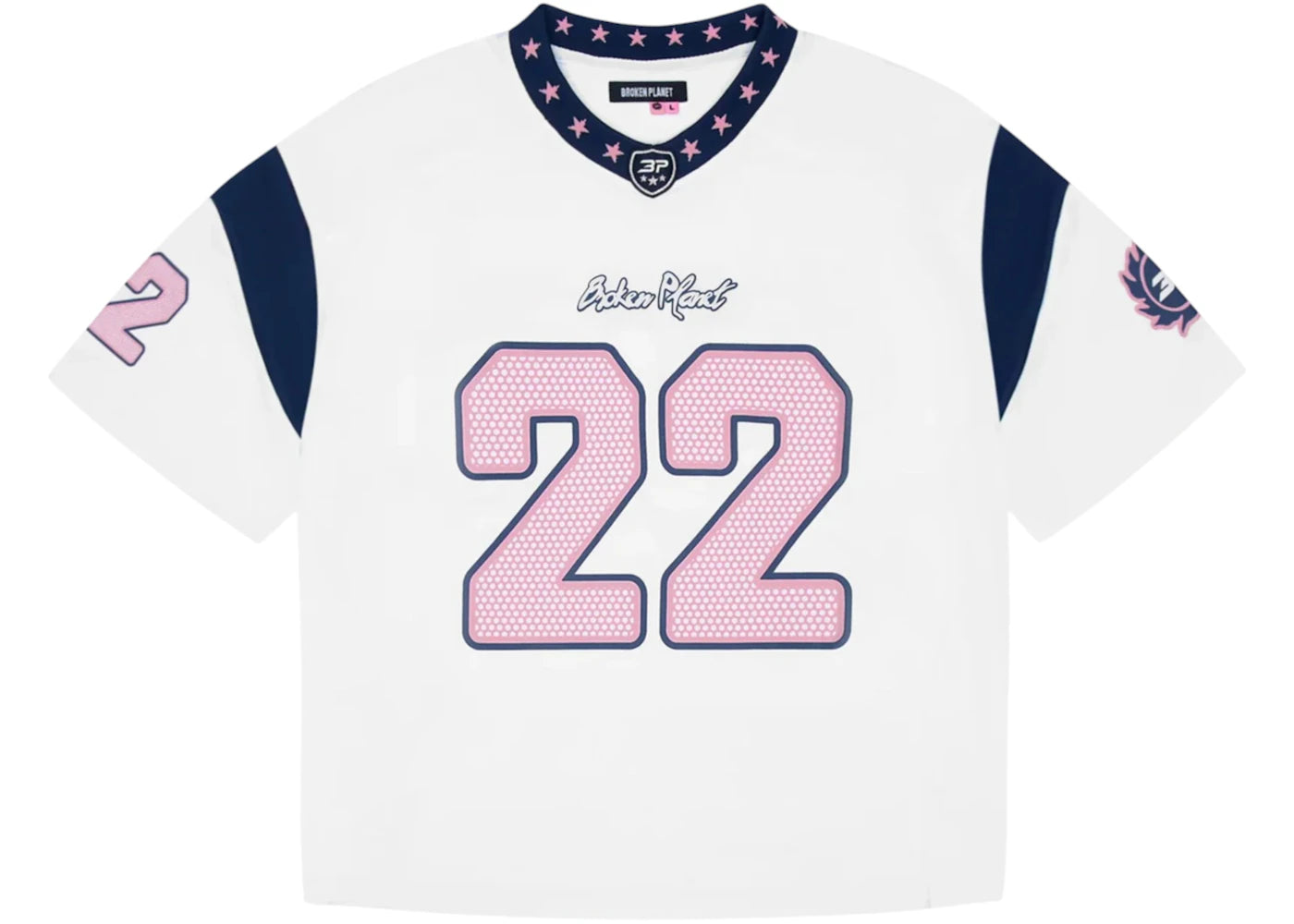 Broken Planet Market All Star Jersey White/Blue/Pink - 1