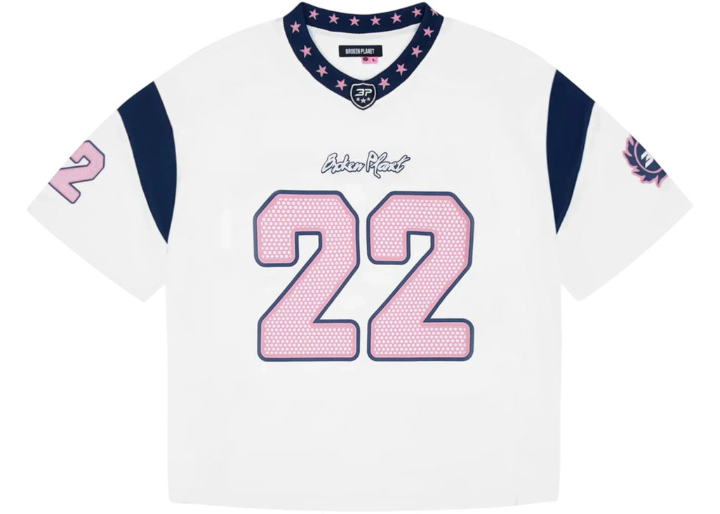 Broken Planet Market All Star Jersey White/Blue/Pink - 2
