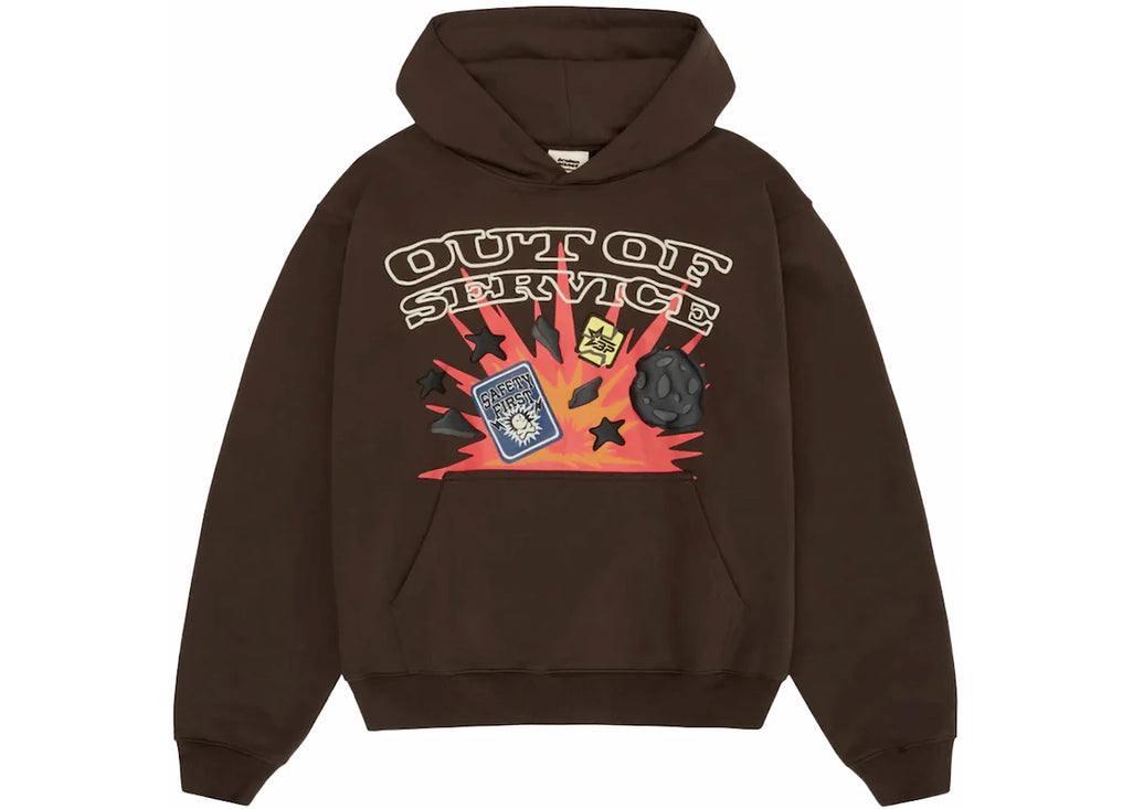 Broken Planet Out Of Service Hoodie Brown - 2