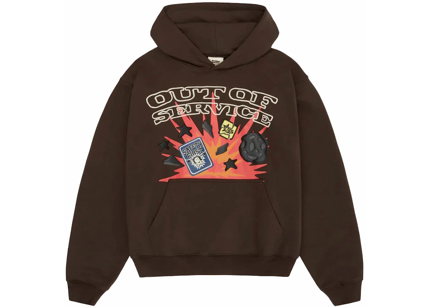 Broken Planet Out Of Service Hoodie Brown - 2
