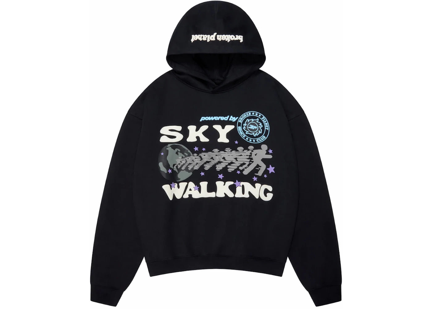 Broken Planet Sky Walking Hoodie Midnight Black - 2