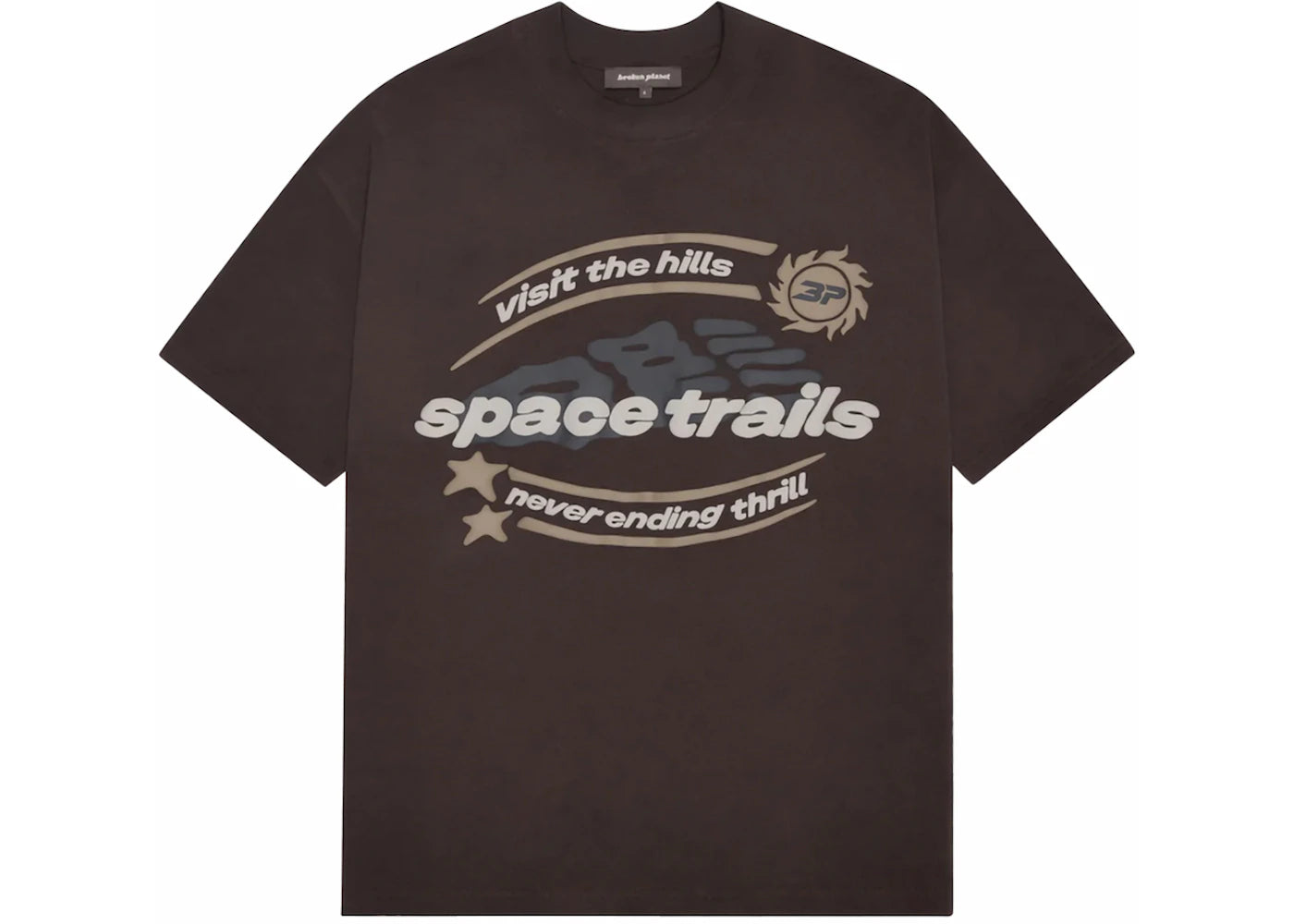 Broken Planet Space Trails T-shirt Mocha Brown - 2