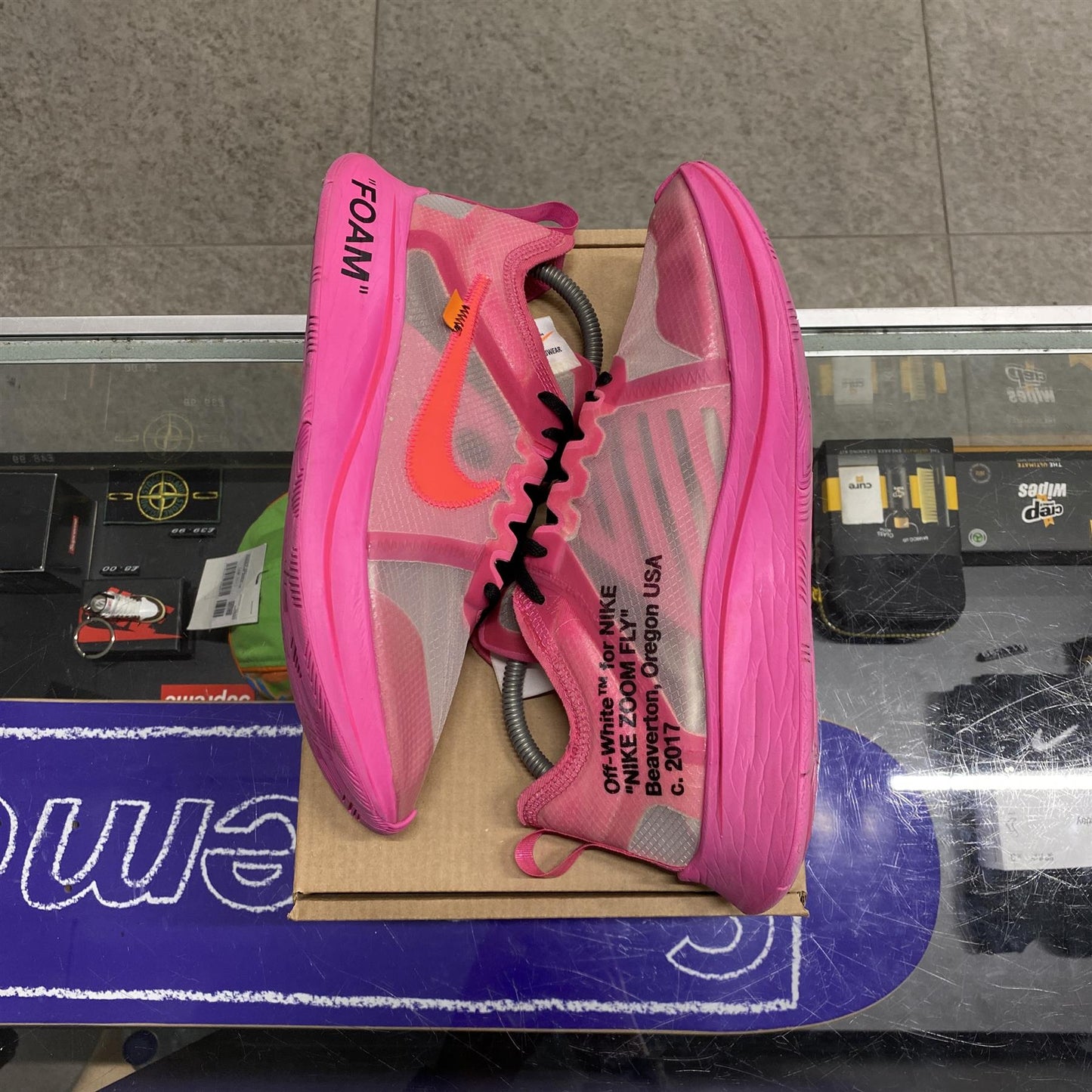 Nike Zoom Fly x Off-White 'Pink' UK8.5 (No Box)