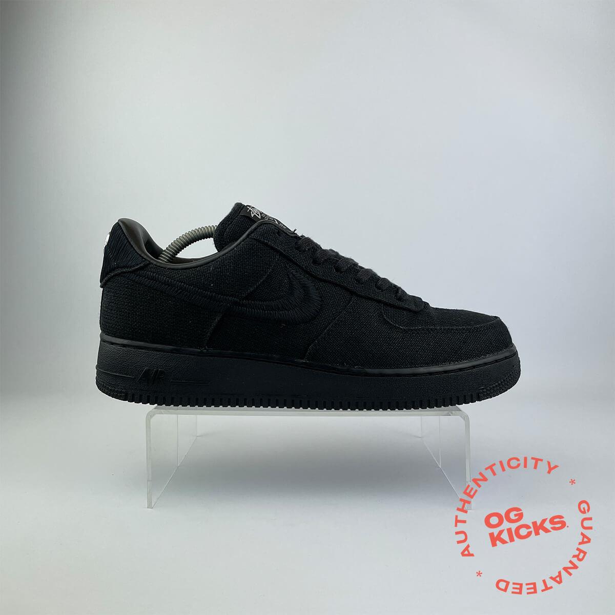 Nike Air Force 1 Low Stussy Black (No Box) UK9