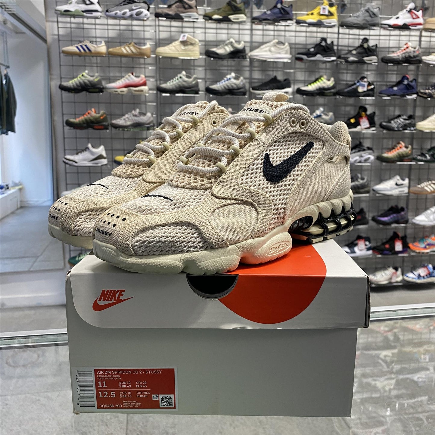 Nike Air Zoom Spiridon Cage 2 Stussy 'Fossil' UK10