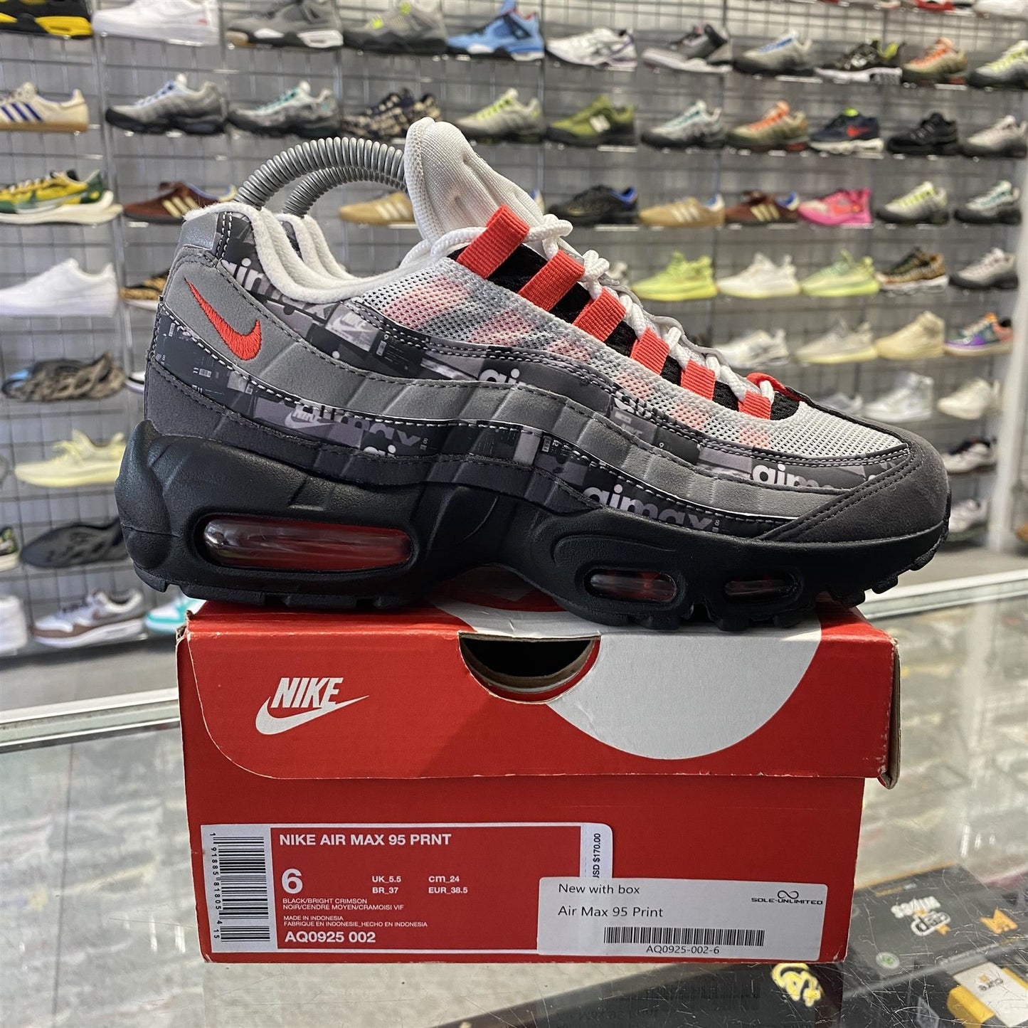 Nike Air Max 95 Atmos 'We Love Nike (Bright Crimson)' UK5.5