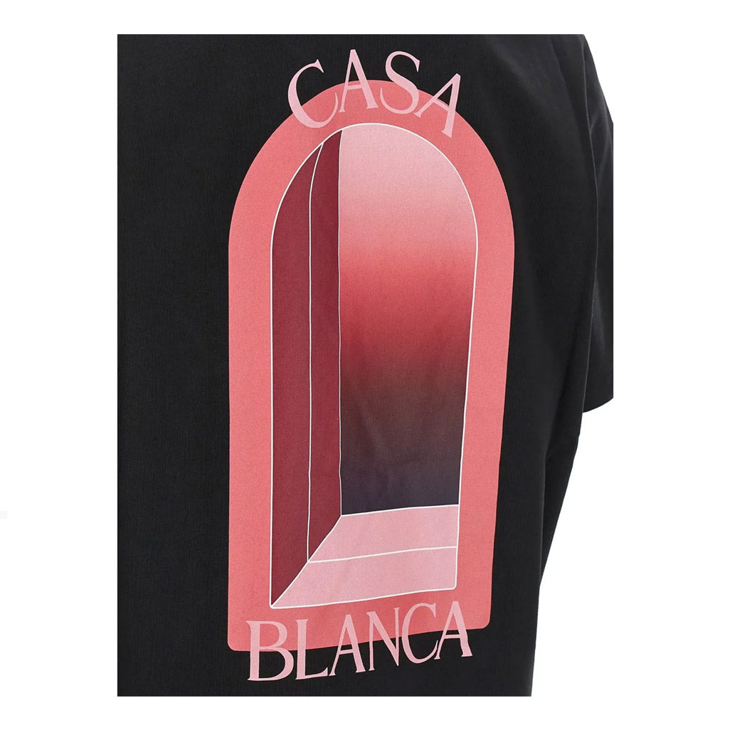 Casablanca Black Pink Arches Short Sleeve T-Shirt