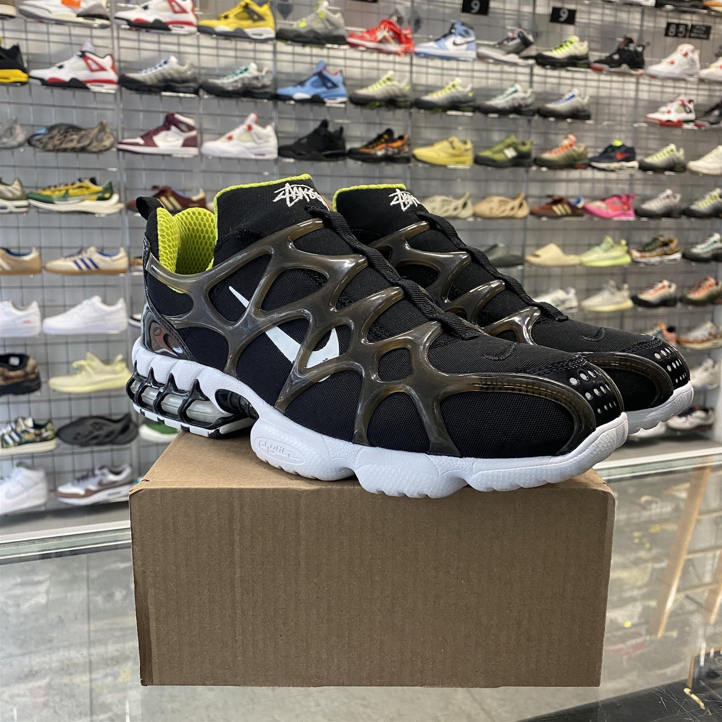 Nike Air Kukini Spiridon Cage 2 x Stussy Black UK9 (No Box)