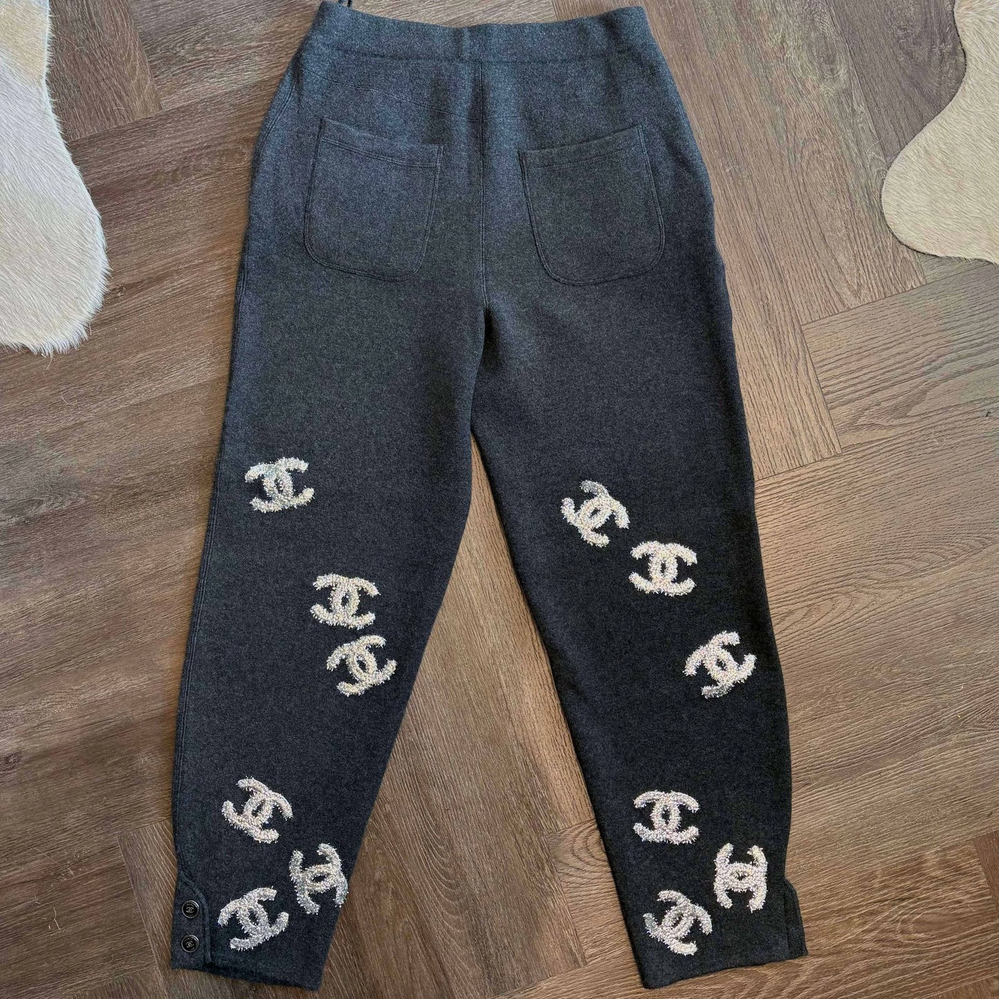 Chrome Hearts Chanel Grey Monogram Sweatpants - 2